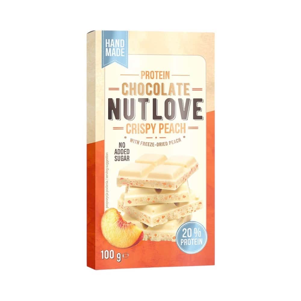 Crispy Peach Nutlove Protein Chocolate Allnutrition 100g Crispy Peach Nutlove Protein Chocolate Allnutrition 100g