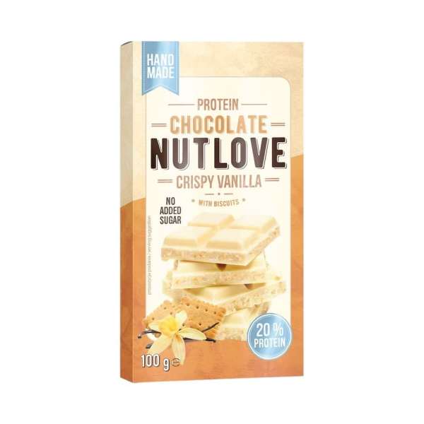 Crispy Vanila Nutlove Protein Chocolate Allnutrition 100g Crispy Vanila Nutlove Protein Chocolate Allnutrition 100g