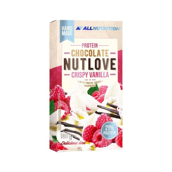 Crispy Vanilla Nutlove Protein Chocolate Allnutrition 100g