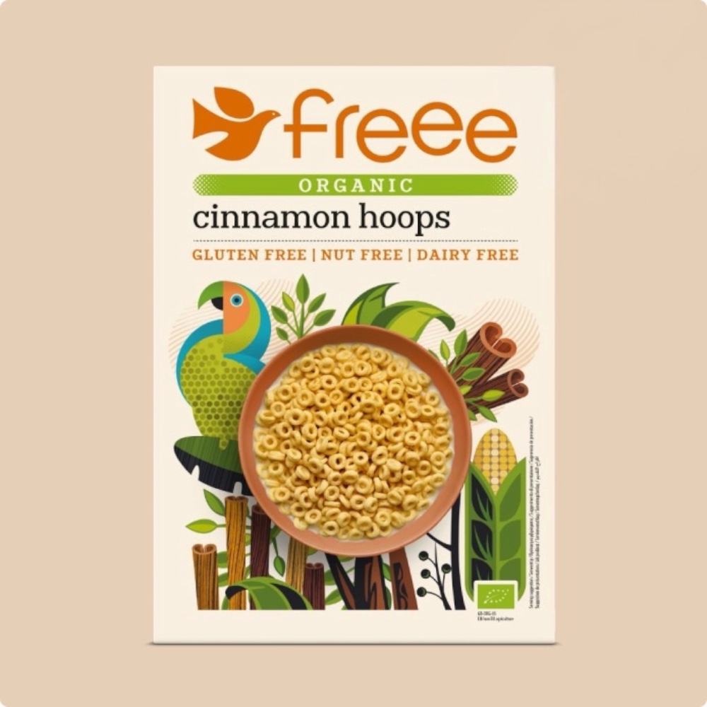 Cinnamon Hoops Organic Freee Foods 300g Cinnamon Hoops Organic Freee Foods 300g
