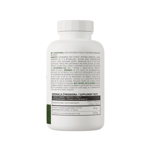 Ashwagandha Ostrovit Info 90 Veg Tablets Tabs