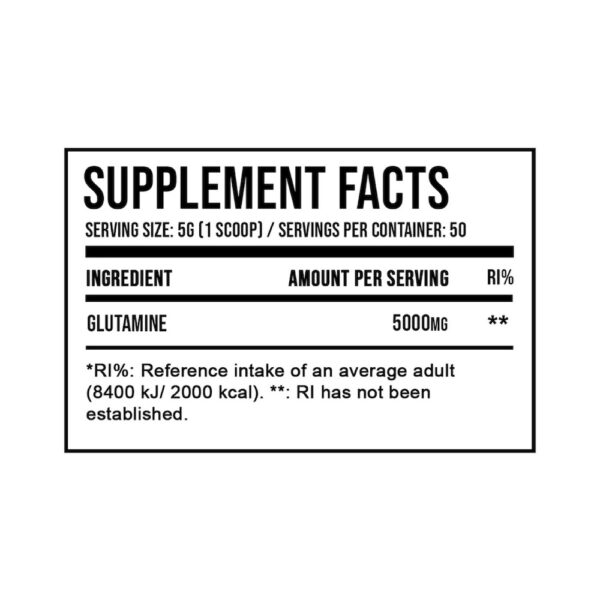 Dna Sports Glutamine 250g Ingredients