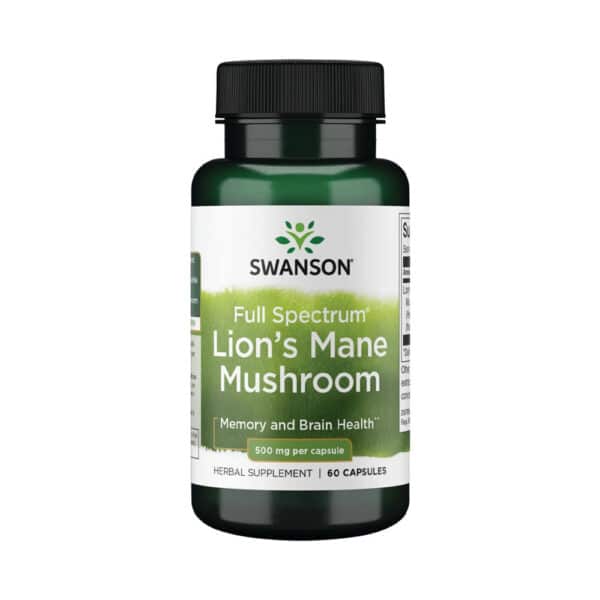 Lions Mane Mushroom Swanson 500mg 60 Caps
