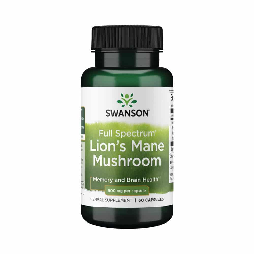 Lions Mane Mushroom Swanson 500mg 60 Caps Lions Mane Mushroom Swanson 500mg 60 Caps