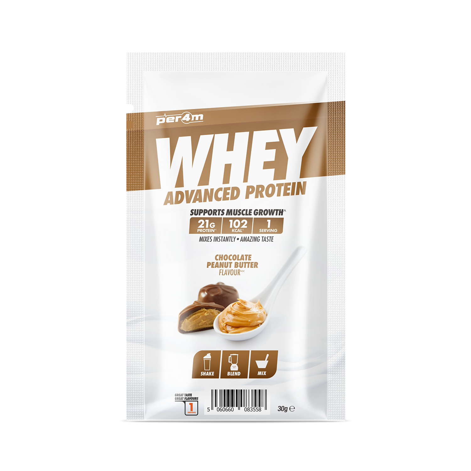 WHEY SACHET 30g Choc Peanut Butter