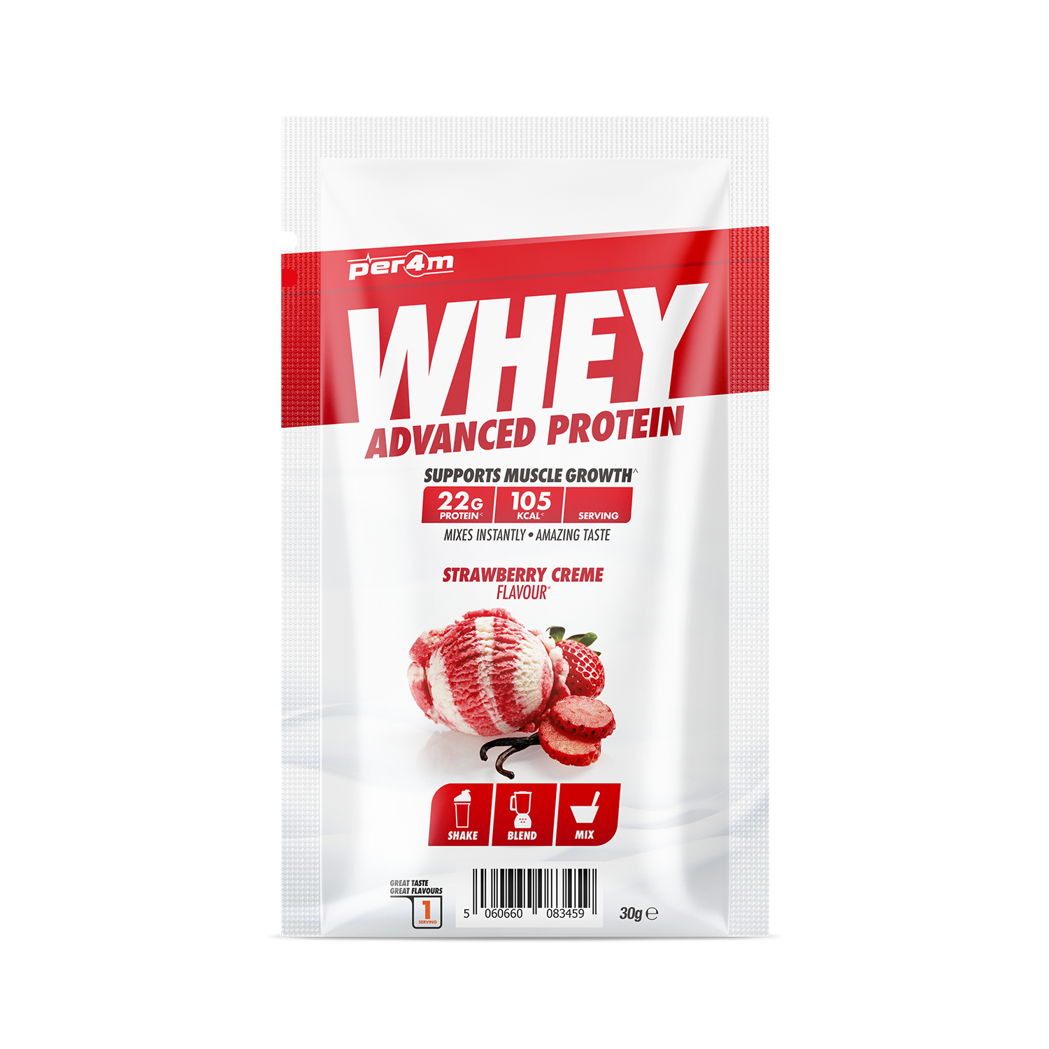 WHEY SACHET 30g Strawberry Creme