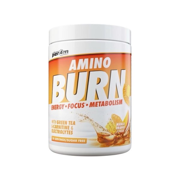 Mango Orange Amino Burn Green Tea L Carnitine Electrolytes Per4m Nutrition 240g