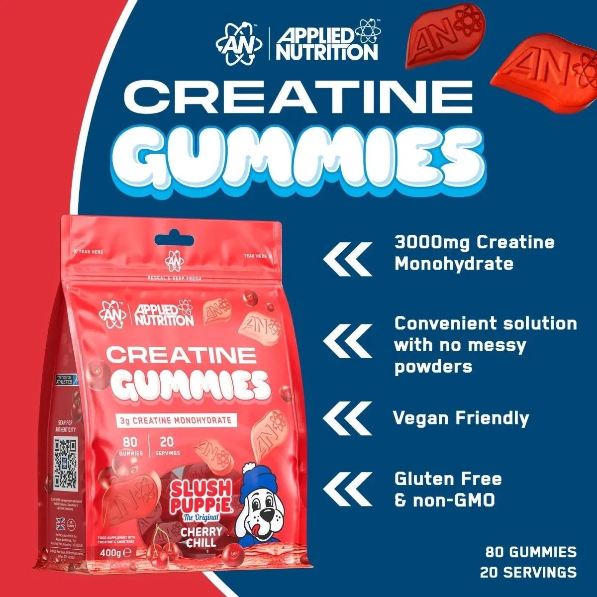 Cherry Chill Creatine Gummies Applied Nutrition Info