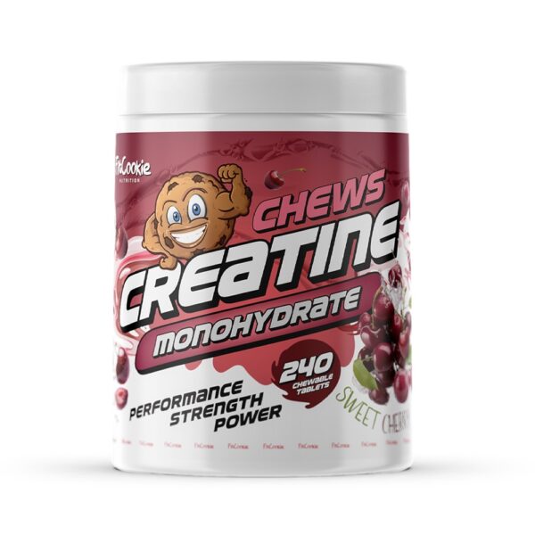 Creatine Monohydrate Chews Chewable Tablets Sweet Cherry Fitcookie.co.uk