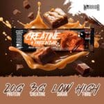 Saleted Caramel Brownie Warrior Creatine Protein Bar Info 75g