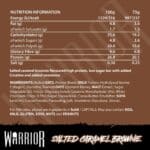 Salted Caramel Brownie Warrior Creatine Protein Bar Nutrition Info 75g