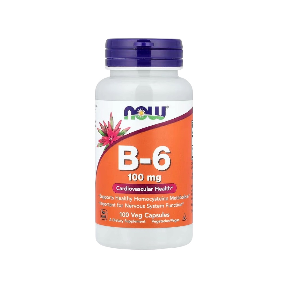 B 6 100mg Now Foods 100 Veg Capsules B 6 100mg Now Foods 100 Veg Capsules