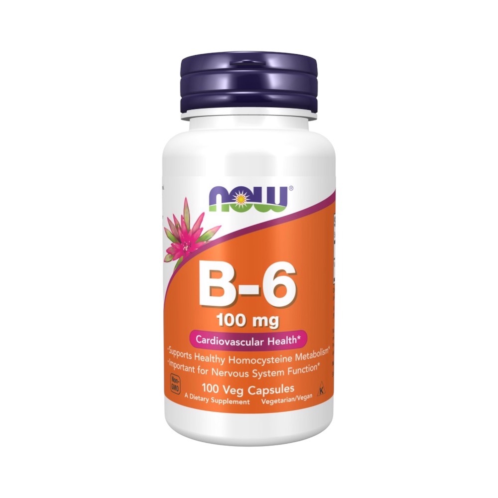 Vitamin B 6 100mg Now Foods 100 Veg Caps Vitamin B 6 100mg Now Foods 100 Veg Caps