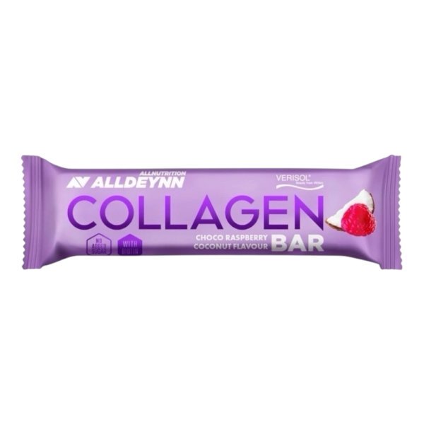 Choco Raspberry Coconut Collagen Bar Alldeynn Allnutrition New 40g Choco Raspberry Coconut Collagen Bar Alldeynn Allnutrition New 40g