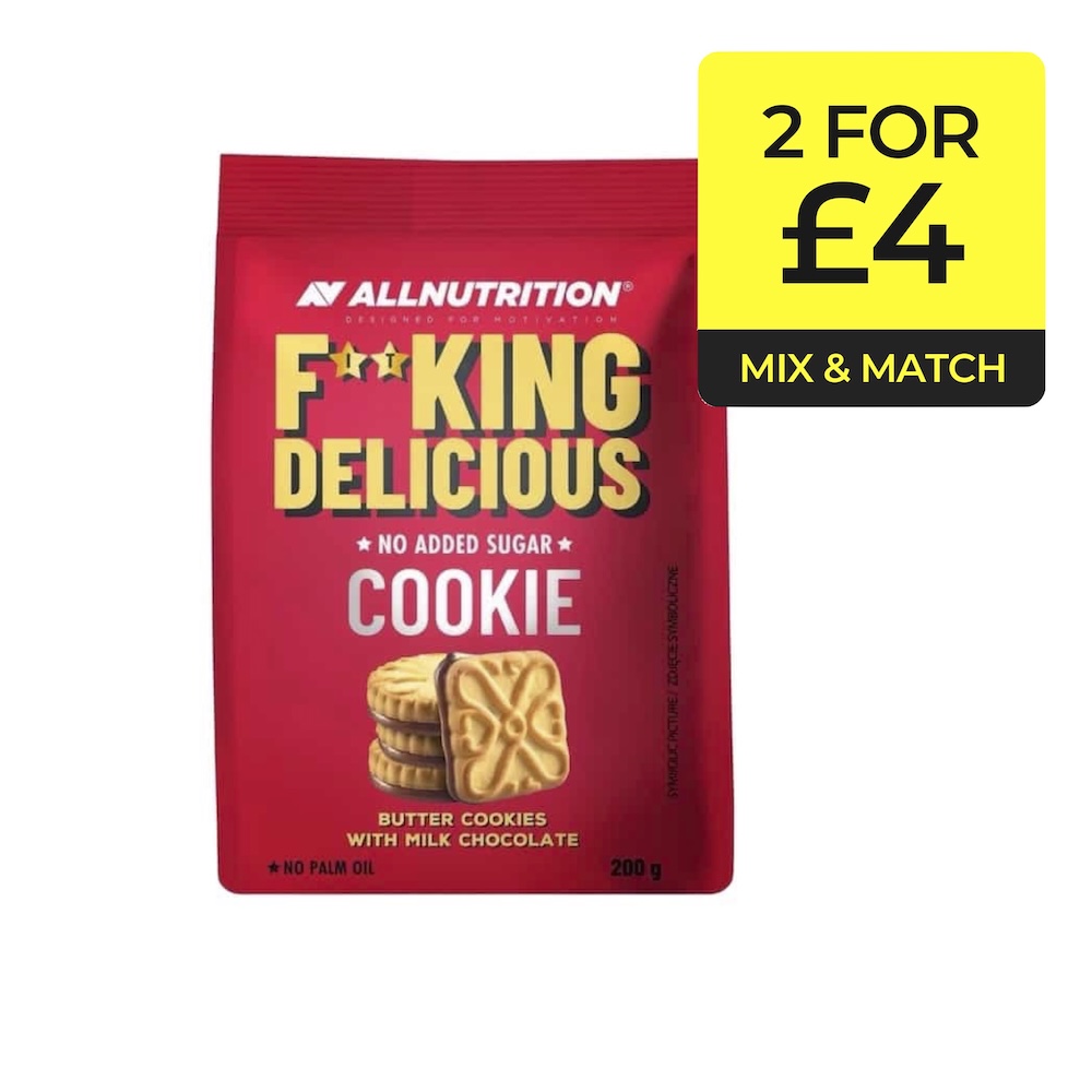 Butter Cookies With Milk Chocolate Fitking Delicious Cookie Allnutrition 200g Butter Cookies With Milk Chocolate Fitking Delicious Cookie Allnutrition 200g