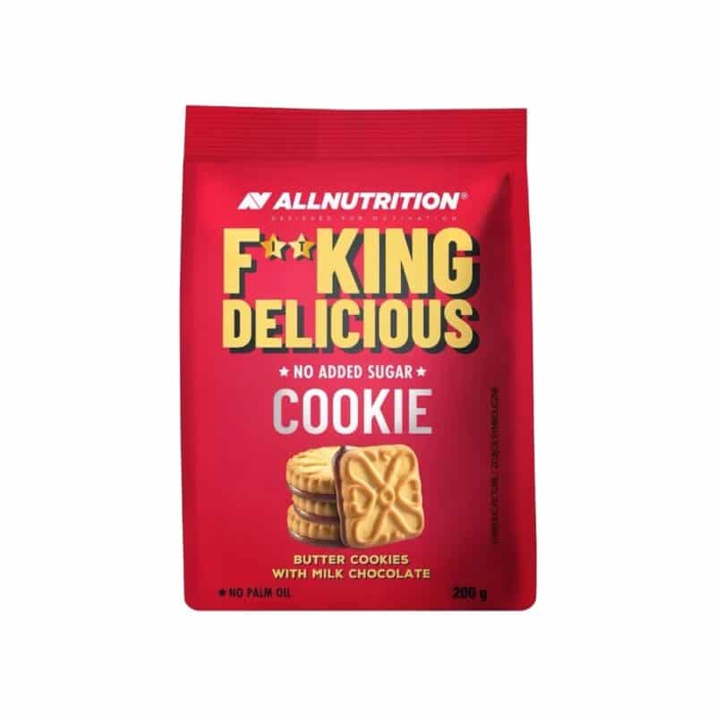 Butter Cookie With Milk Chocolate Fitking Delicious Cookie Allnutrition 200g
