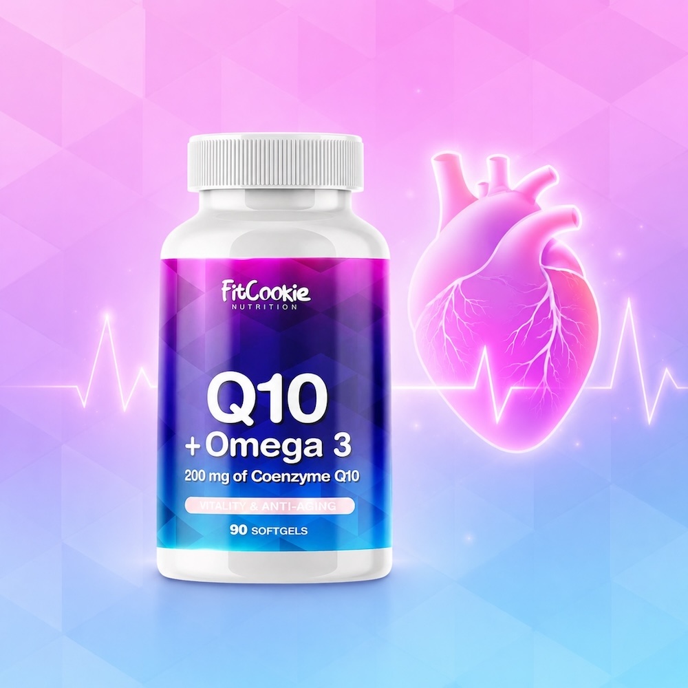 Q10 Omega 3 Fitcookie 90 Softgels New