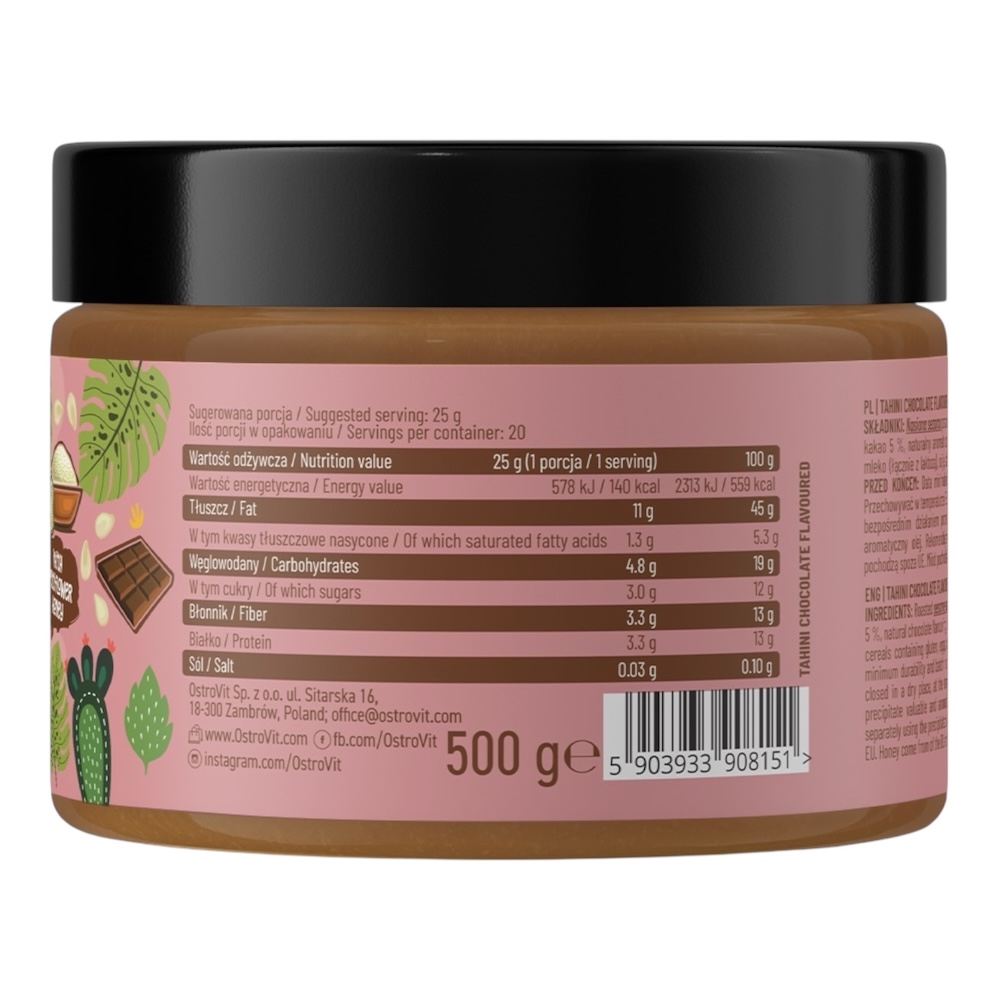 Chocolate Tahini Spread Ostrovit Info 500g