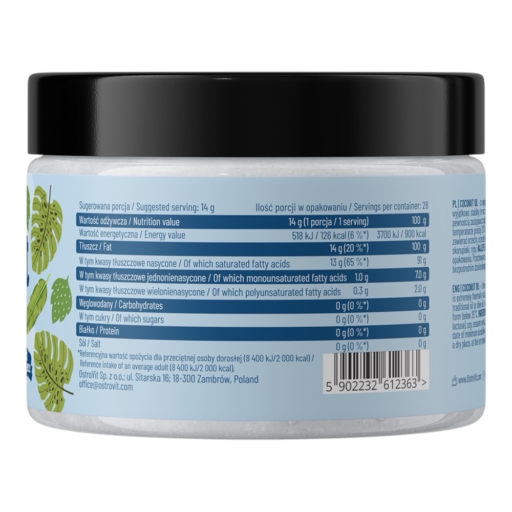 Coconut Oil Ostrovit Info 400g Coconut Oil Ostrovit Info 400g