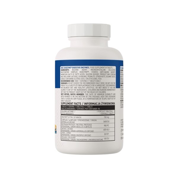 Digezyme Digestive Enzymes Ostrovit Info 90 Tabs