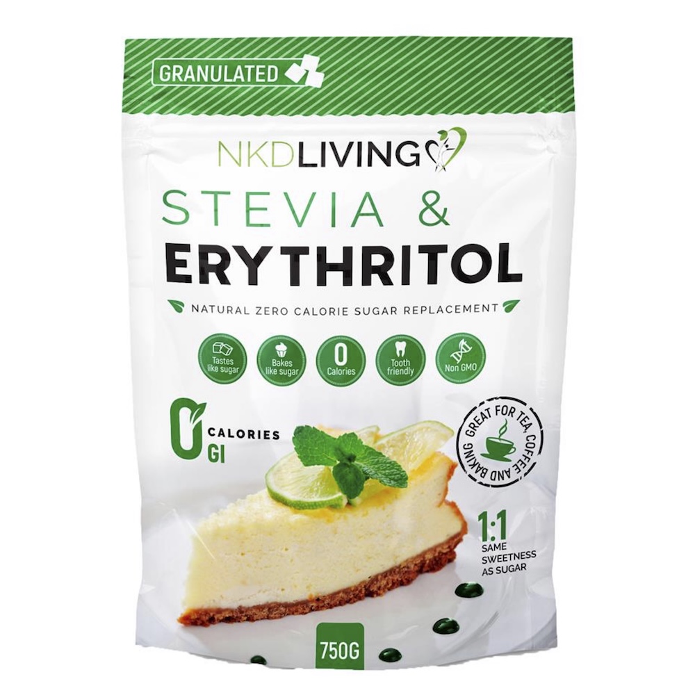 Erythritol Stevia 750g Nkd Living Erythritol Stevia 750g Nkd Living