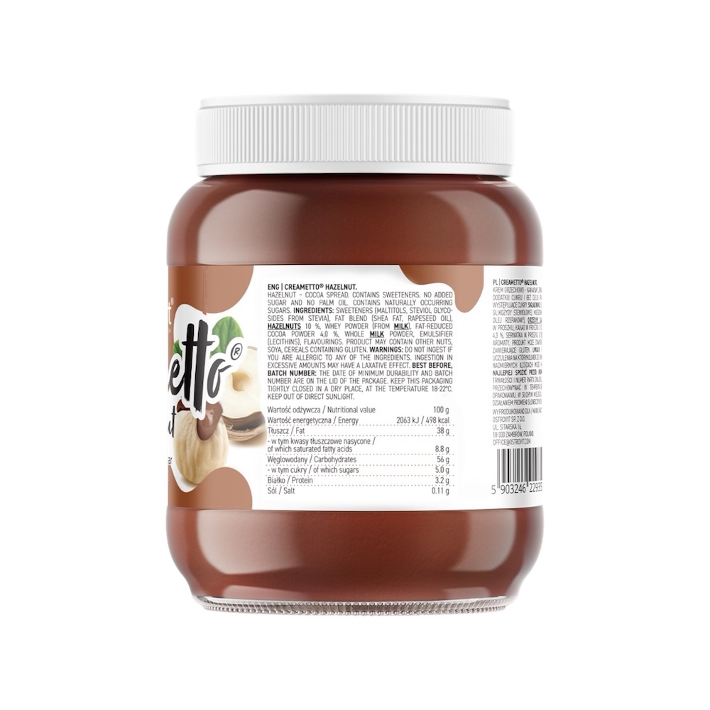 Hazelnut Info Creametto Spread Chocolate Ostrovit 350g Hazelnut Info Creametto Spread Chocolate Ostrovit 350g