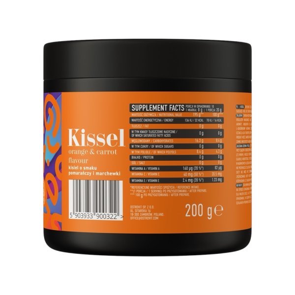 Orange Carrot Kissel Ostrovit Info 200g