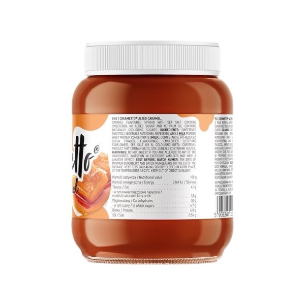 Salted Caramel Info Creametto Spread Chocolate Ostrovit 350g