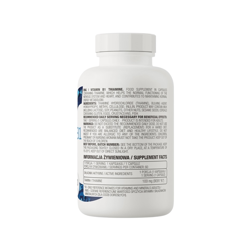 Vitamin B1 Thiamine Ostrovit Info 60 Tabs