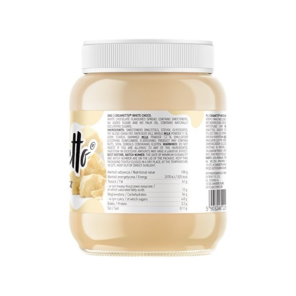 White Choco Info Creametto Spread Chocolate Ostrovit 350g