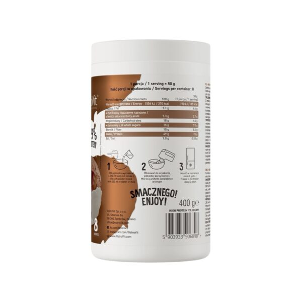 Chocolate High Protein Ice Cream Ostrovit Info 400g