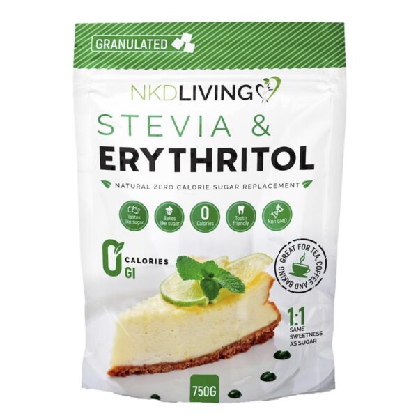 Erythritol Stevia 750g Nkd Living