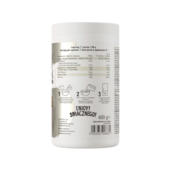 Milky High Protein Ice Cream Ostrovit Info 400g