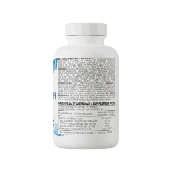 Triple Magnesium B6 P 5 P Ostrovit Info 90 Caps