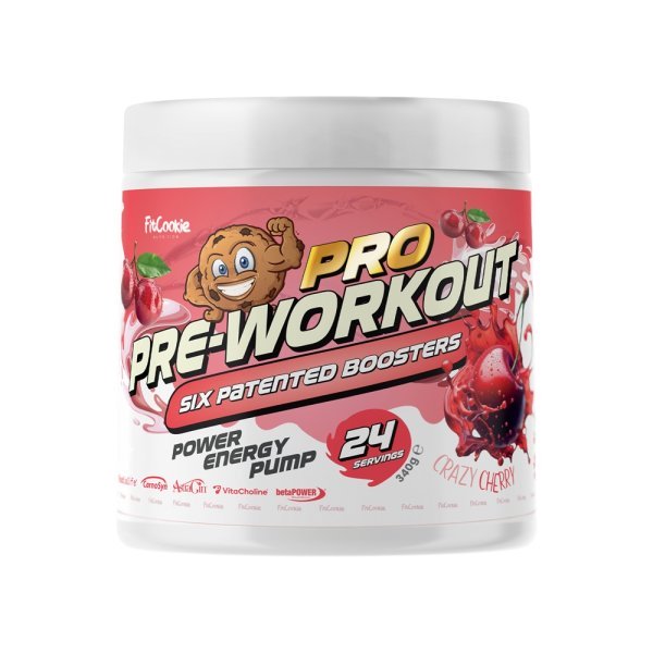 Crazy Cherry Pro Pre Workout Fitcookie 340g Crazy Cherry Pro Pre Workout Fitcookie 340g