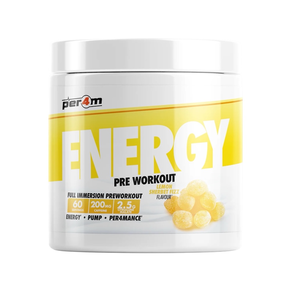 Lemon Sherbet Fizz Per4m Energy Pre Workout 390g