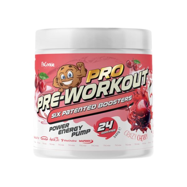 Crazy Cherry Pro Pre Workout Fitcookie 340g