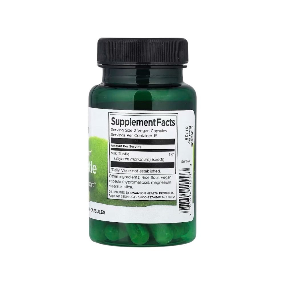 Info Milk Thistle Swanson 500mg 30 Veg Caps