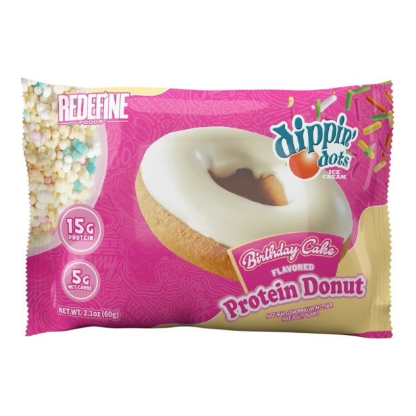 Birthday Cake Rdefine Foods Protein Donut 60g