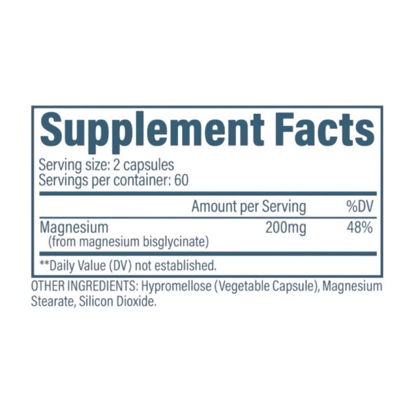 Magnesium Glycinate Revive Info 120 Vag Caps