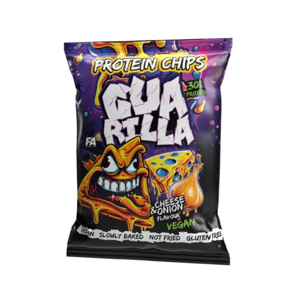 Cheese Onion Guarilla Protein Chips Fitness Authority Fa 60g
