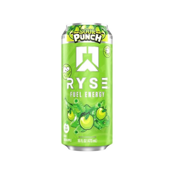 Sour Punch Green Apple Ryse Fuel Energy Drink Ryse Supps 500ml