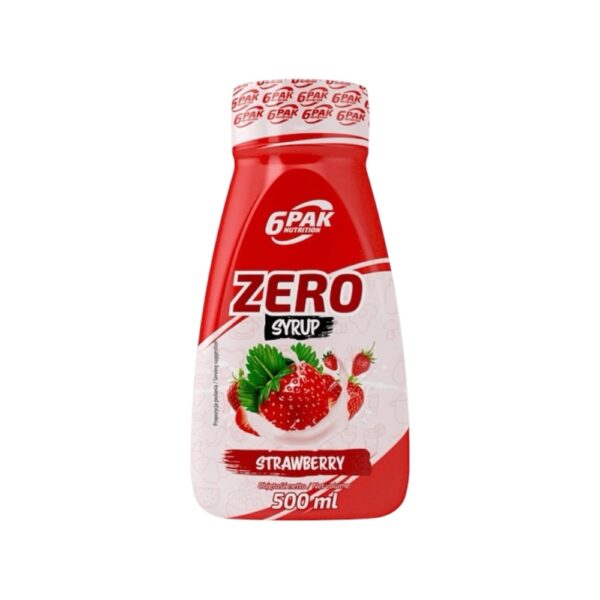 Strawberry Zero Syrup Sauce 6pak Nutrition 500ml
