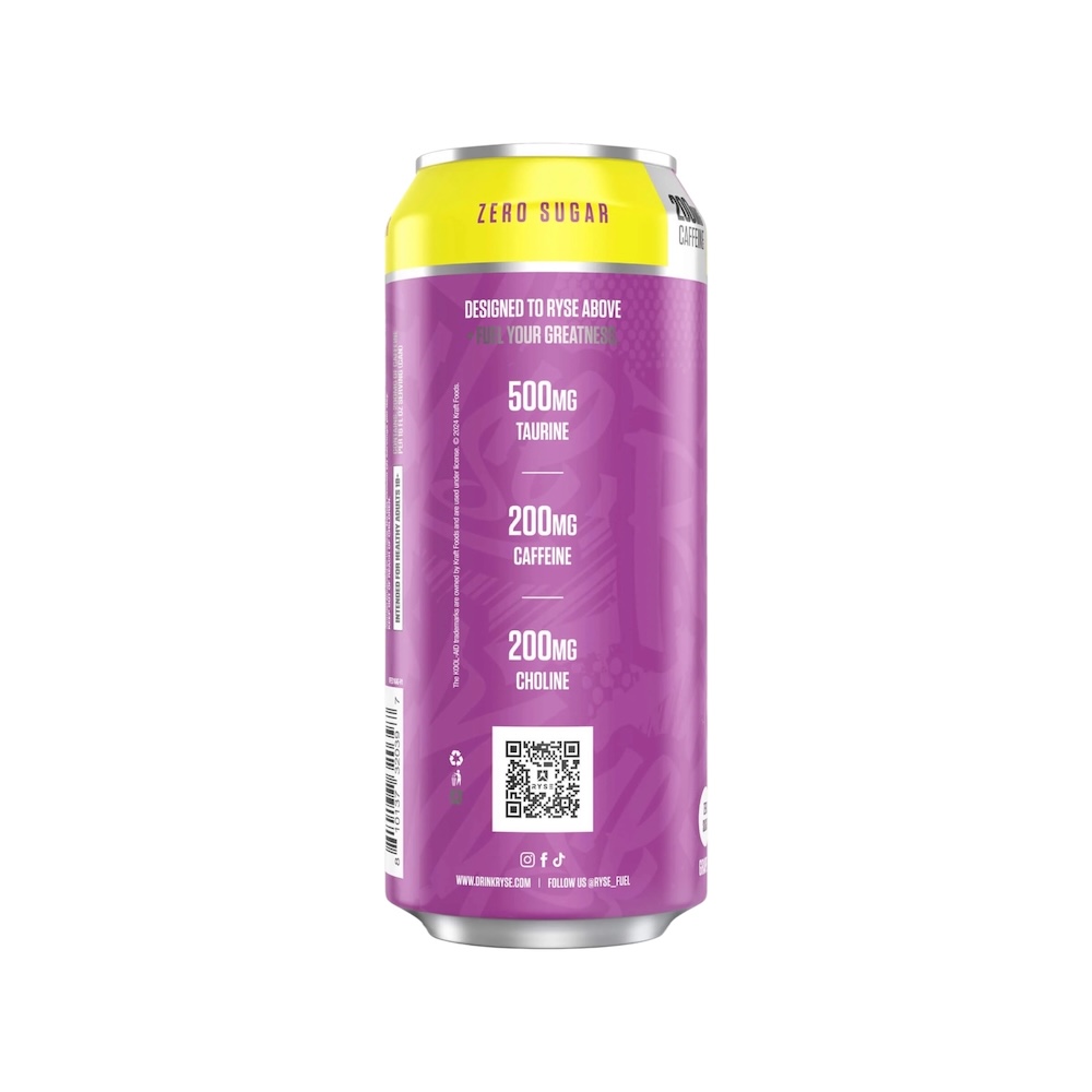 Grape Ryse Fuel Energy Drink Info 473ml