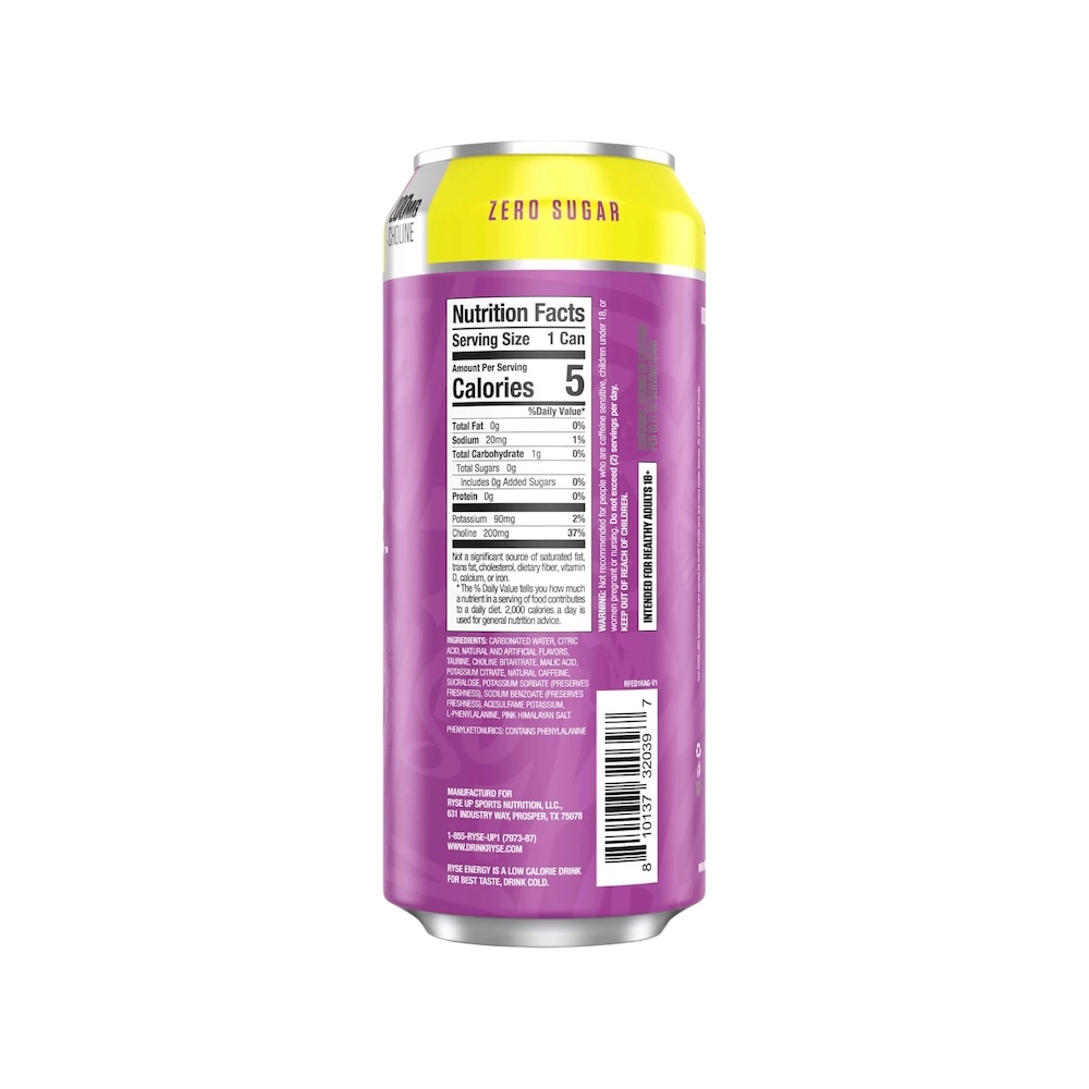 Grape Ryse Fuel Energy Drink Info2 473ml