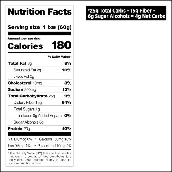 Caramel Chocolate Chunk Quest Protein Bar Info2 60g