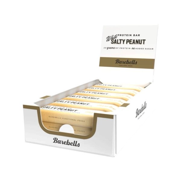 White Salty Peanut Barebells Protein Bar 12x 55g White Salty Peanut Barebells Protein Bar 12x 55g