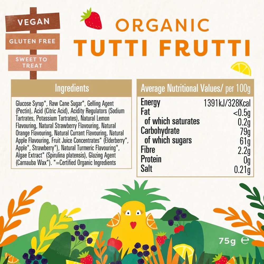Tutti Frutti Organic Biona Info 75g