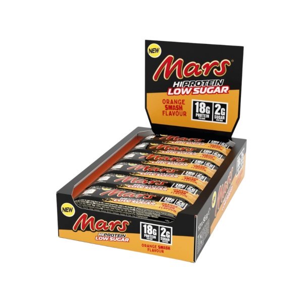 Orange Smash Mars Hi Protein Low Sugar Bar Bras 12 X 57g