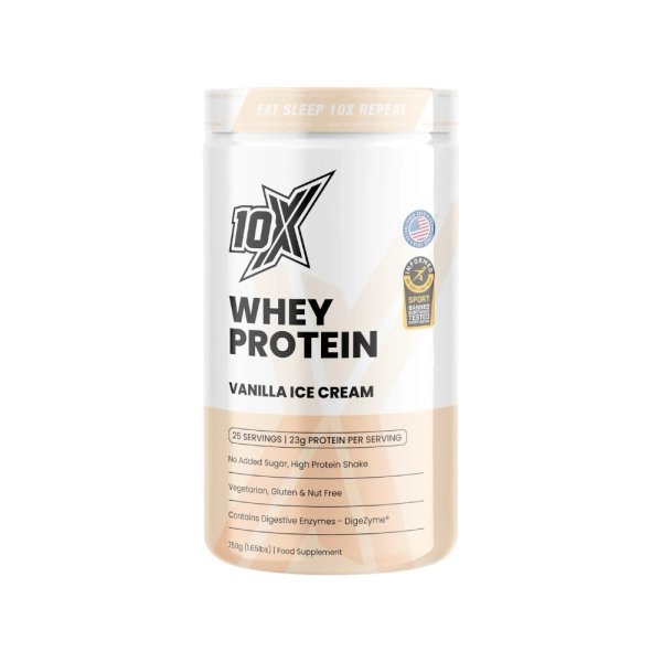 Vanilla Ice Cream Whey Protein 10x Athletic 750g Vanilla Ice Cream Whey Protein 10x Athletic 750g